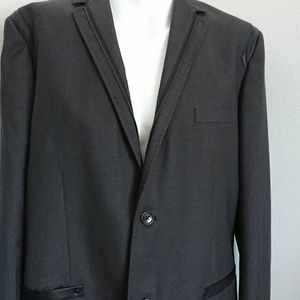 NEW men's blazer XXL decorative leather and zipper